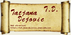 Tatjana Dejović vizit kartica